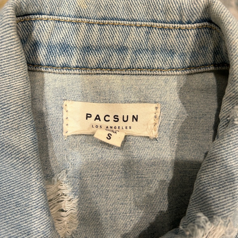 Women Pacsun Blue Jean Jacket - Picture 2 of 9